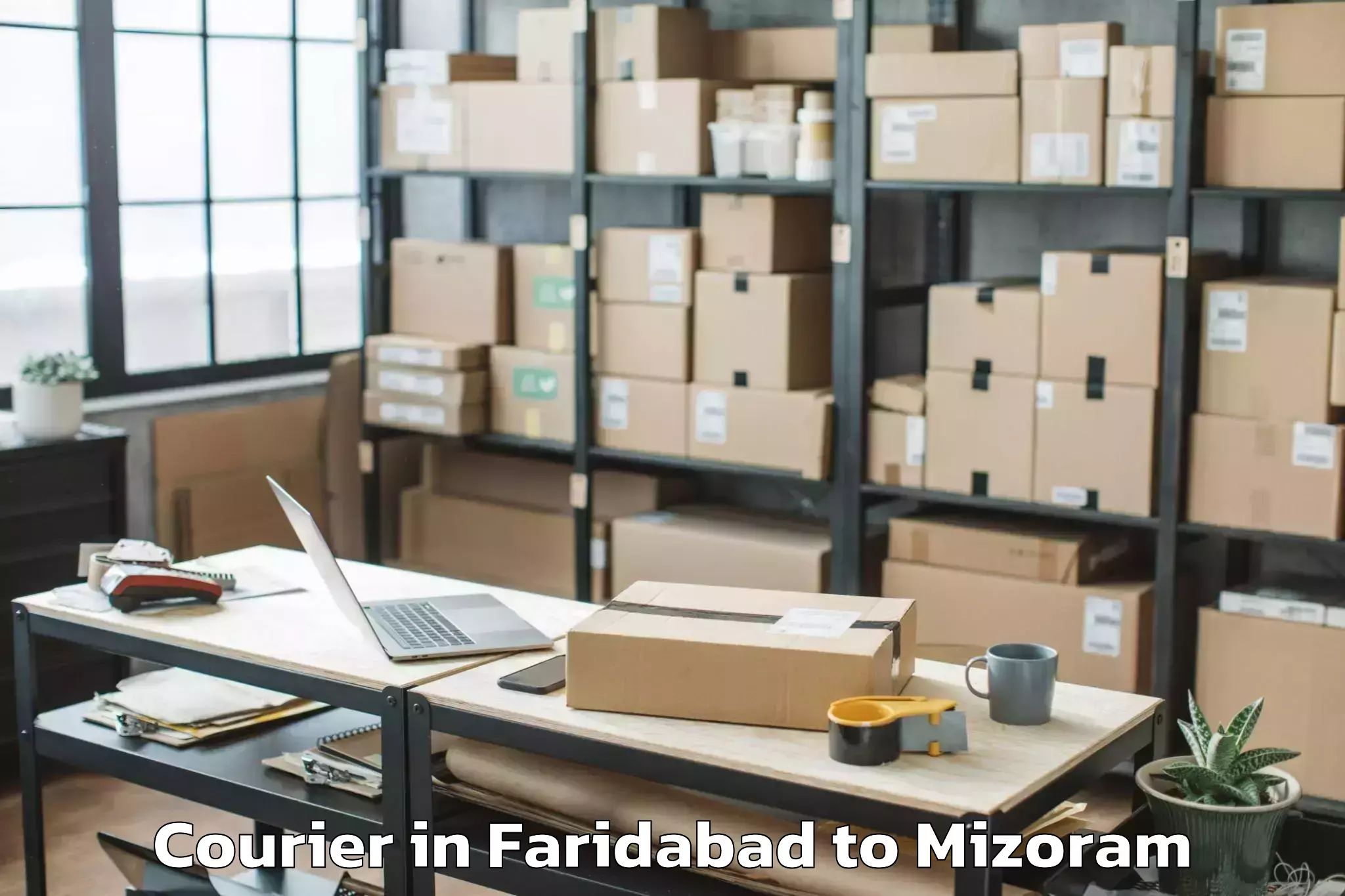 Book Faridabad to Saitlaw Courier